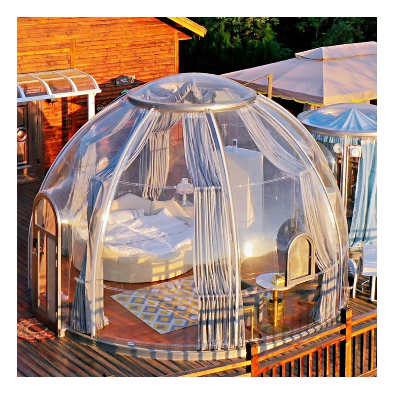 Transparent Star Sky Bubble House Outdoor Camping Tent Metal Star Room For Celebrity Tourism Holiday