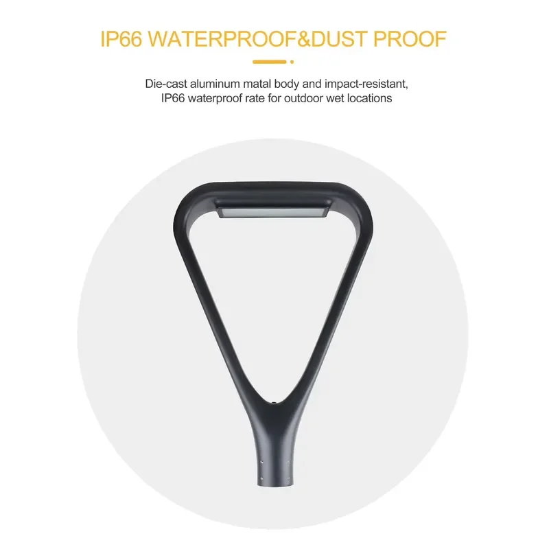 IP66 AC 30W LED Garden Light Aluminum Landscape Area Street Lamp Post Top Light Motion Sensor Remote Control 5-Year Warranty