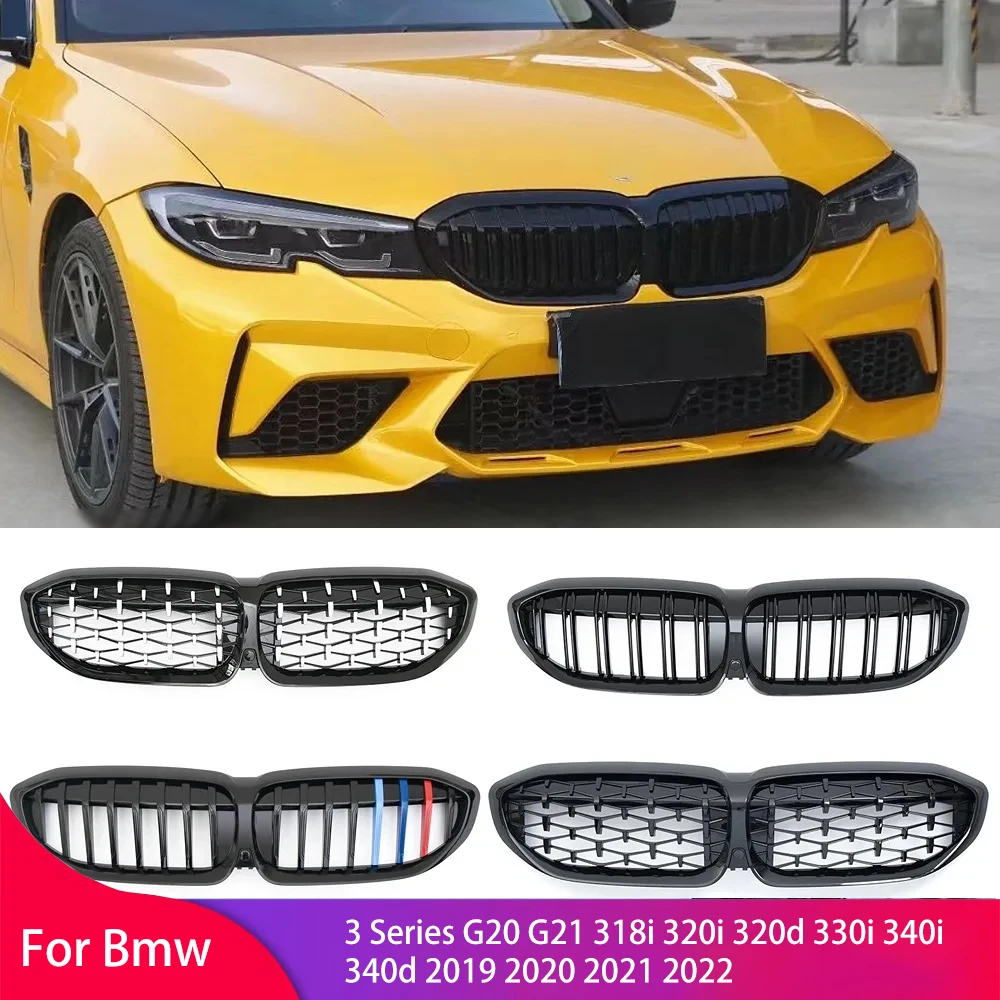 

Front Radiator Grid Grille for BMW 3 Series G20 G21 318i 320i 320d 330i 340i 340d 2019 2020 2021 2022 Kidney Grill Tuning Mesh