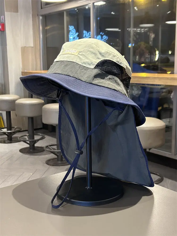 ユニセックス夏用速乾フィッシングキャップハイキング登山アウトドアサンハットメンズレディース親子ネックプロテクションハット