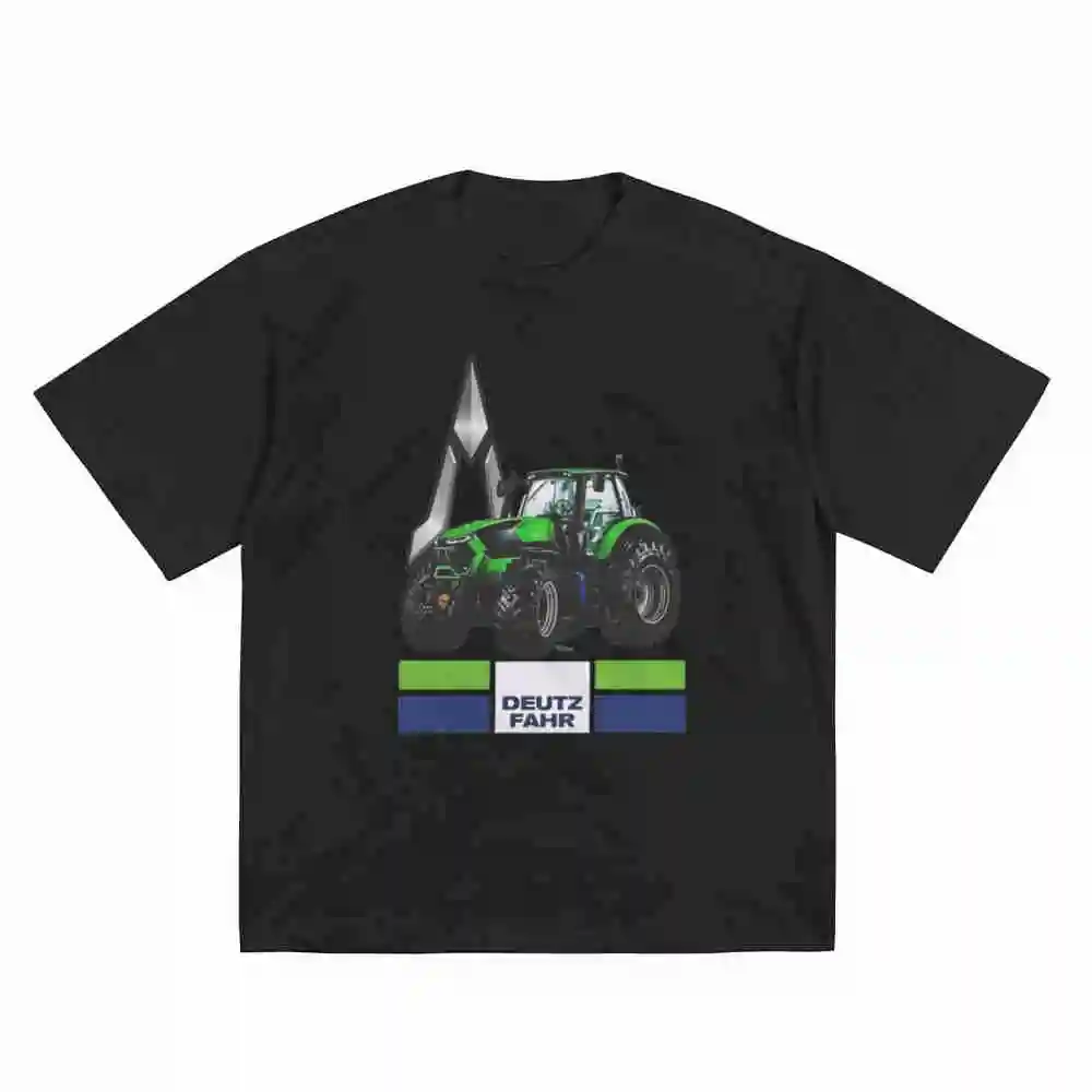 Deutz Tractor Parts Air Cooled Stack Farmall Short Sleeve Tee 100% Cotton T-Shirt