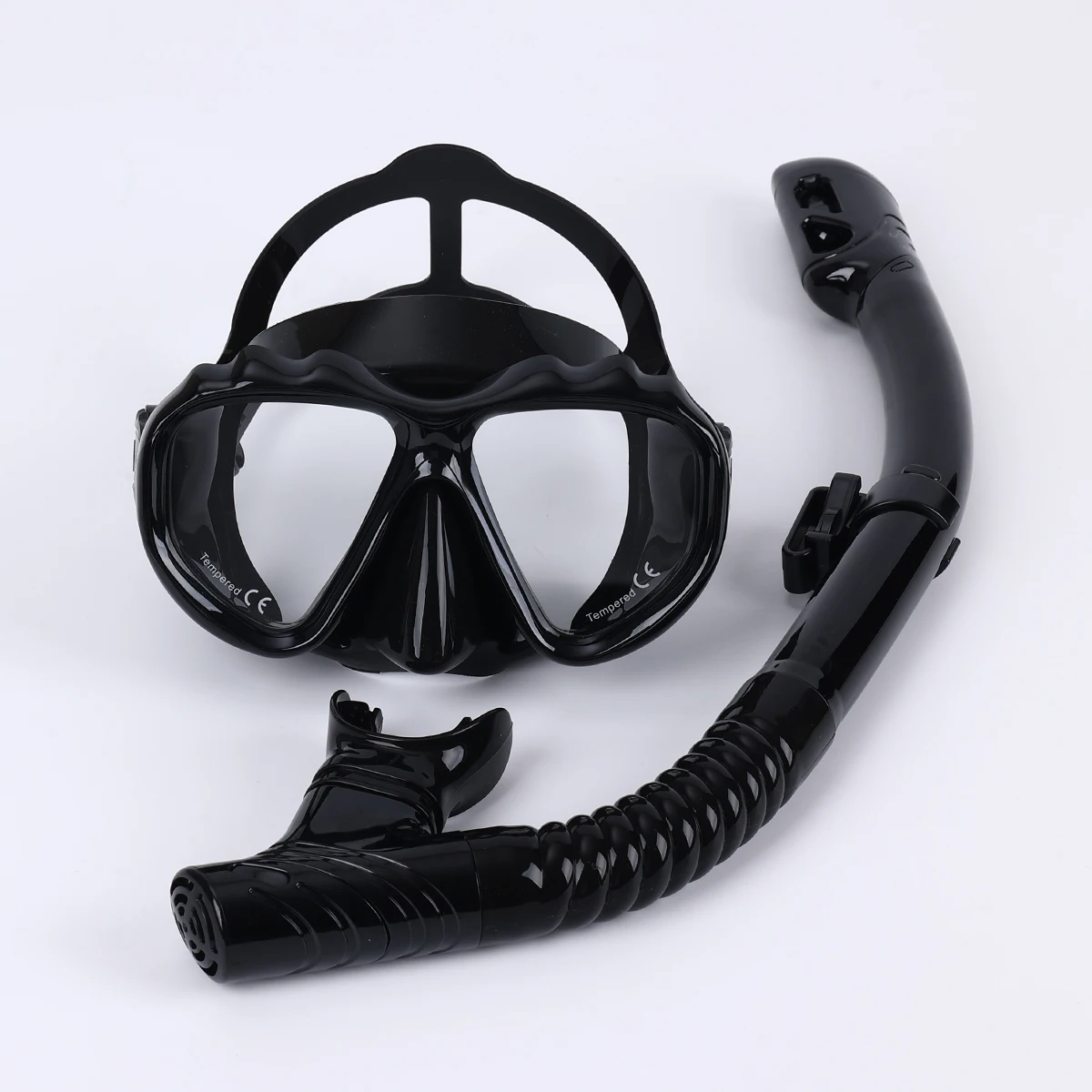 New Wholesale 180-degree Panoramic View Tempered Glass Diving Mask With Anti-Fog Snorkel Set Swim And Dive Gear