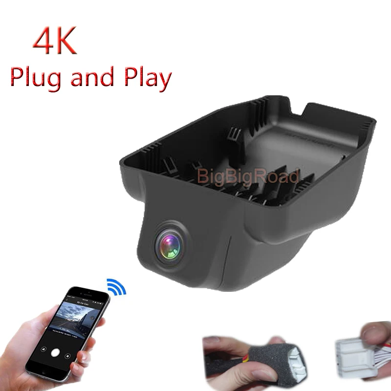 4K Plug And Play For Hyundai IX35 Mufasa 2023 2024 Car Video Recorder Wifi DVR Dash Cam Camera FHD 2160P