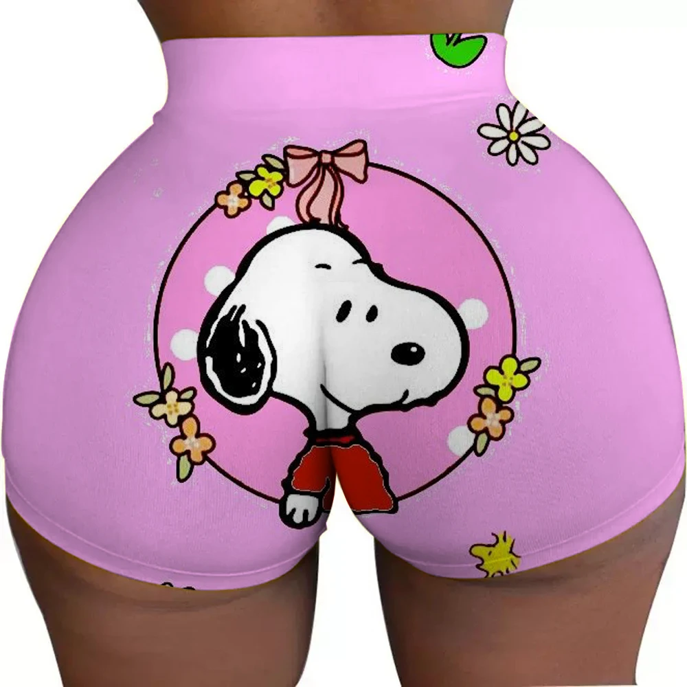 맞춤형 Snoopys Nope Not Today 바이커 러닝 운동 반바지 여성용 운동 체육관 요가 반바지