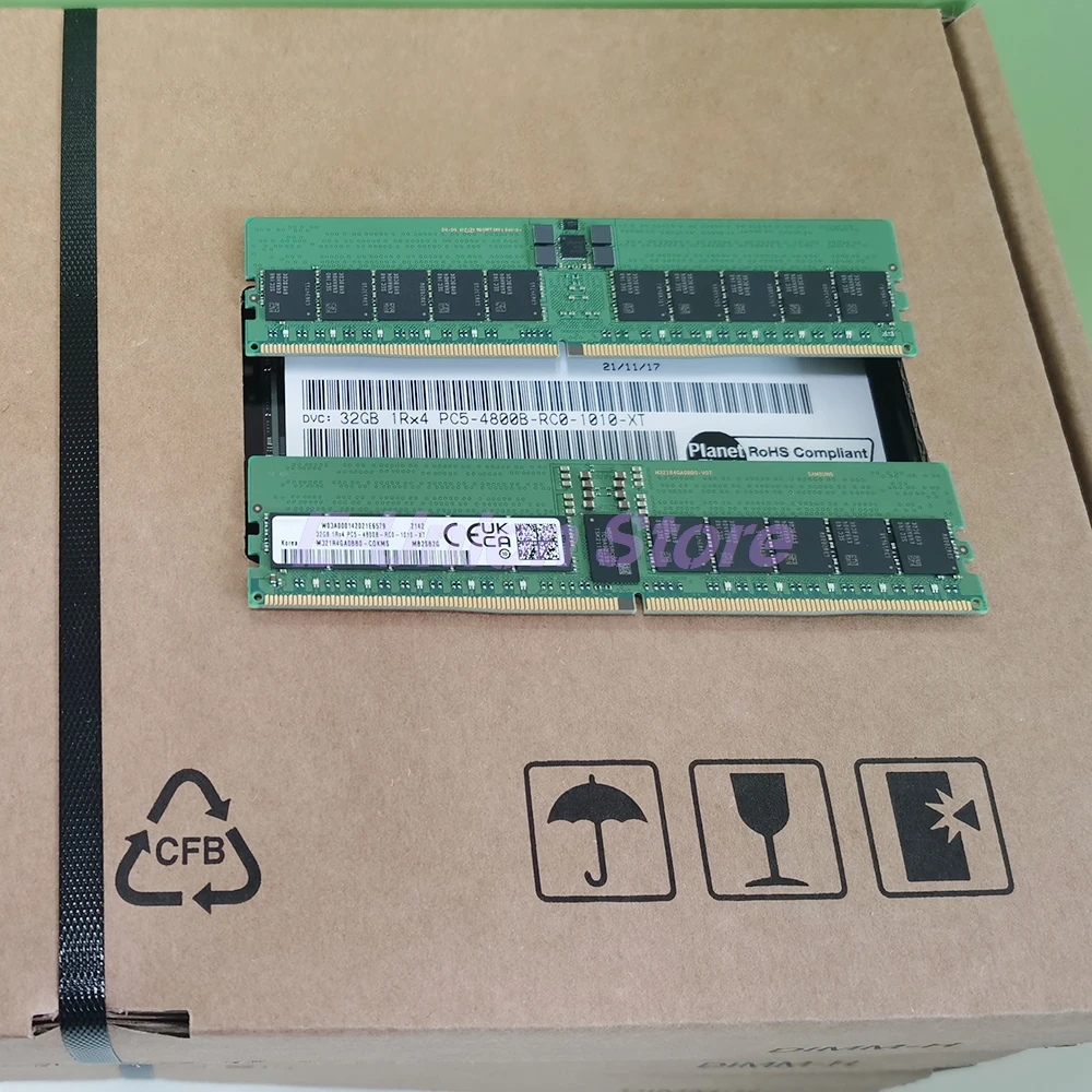 

1 шт. для Samsung RAM DDR5 32G 32 ГБ 4800 1RX4 PC5-4800 ECC REG RDIMM серверная память