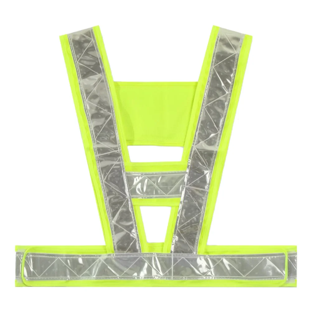Reflective Safety Vest Fluorescent Green White High Visibility Adjustable for Traffic Construction Sanitation Workers Running