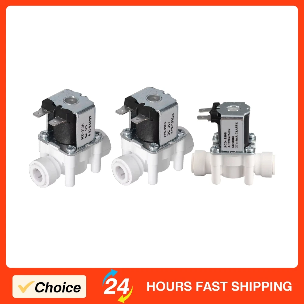 Plastic Water Electric Solenoid Valve 3/8in Quick Connector Normally Closed Quick Connector Solenoids Valves Stable Easy Install