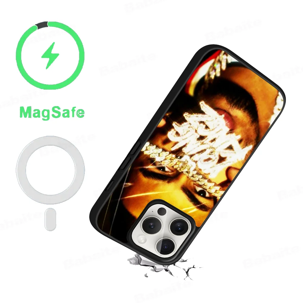 M-Myke Towers young kingz Phone Case Magnetic Case For iPhone 16 14 13 12 11 15 Pro Max Plus For Magsafe Wireless Charge Cover