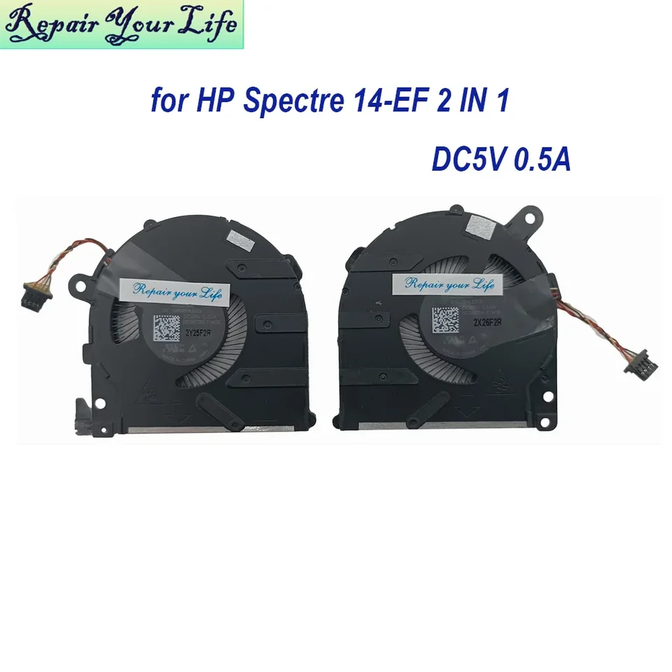 CPU GPU Cooling Fan For HP Spectre X360 2-in-1 14-EF 14-EF0000 14
