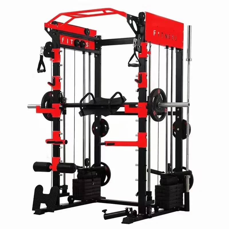 Multifunction Strength Training Smith Machine Multi Functional Commercial Power And Squat Rack Cage Home Gym Smith Machine