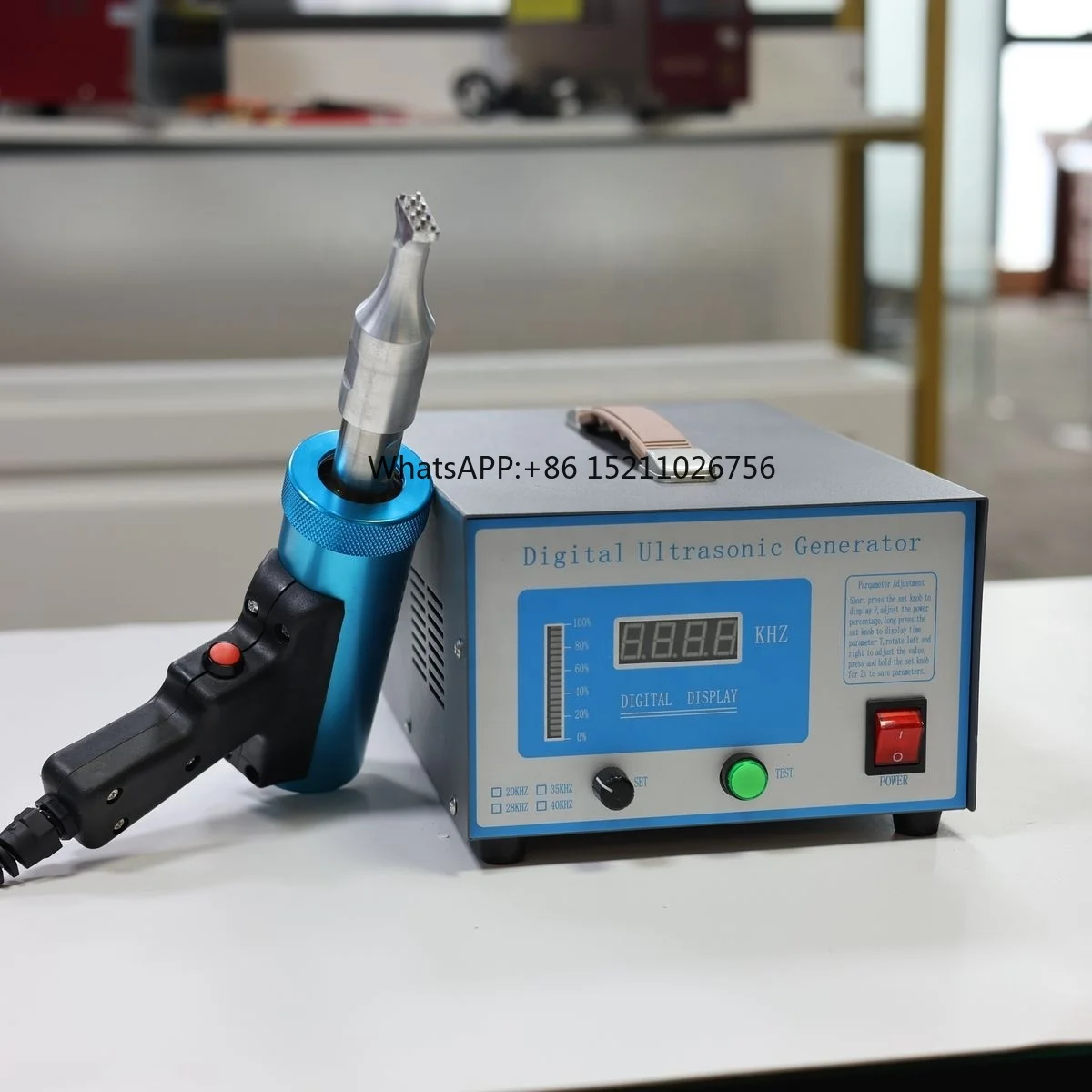 KH-28KHZ Ultrasonic Spot Welder 28Khz High Frequency IGBT Ceramic Sensor Manual Handheld Spot Welding Machine