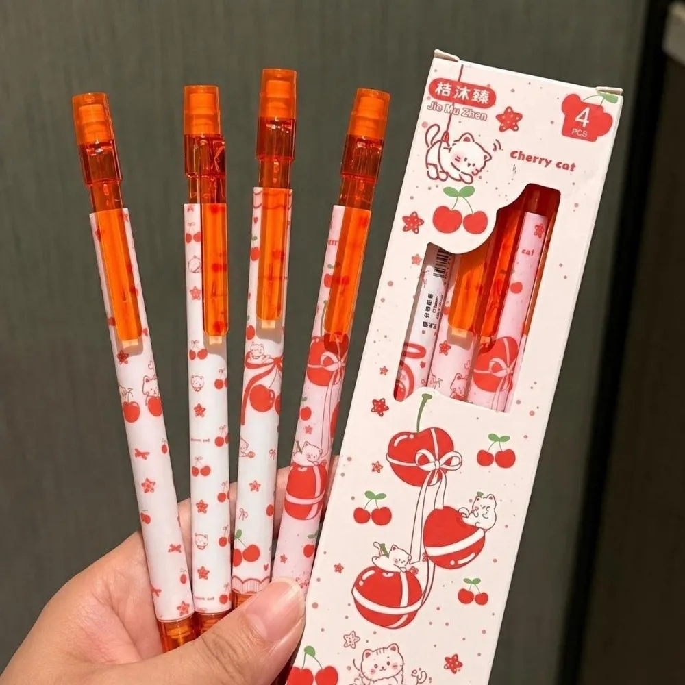 4pcs 0.5mm 2B Lead Mechanical Pencil Set Break Resistant Kawaii Stationery Student Writing Pencil Automatic Pencil School Office