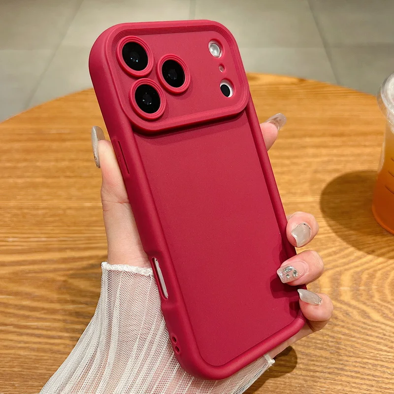 Bonbonfarbene Weiche Hülle für iPhone 18 Pro Max 17e 18 17 16 15 14 13 12 Pro Max 17 Pro 16e Stoßfeste Silikon-Handyhülle Fundas – Detail 10