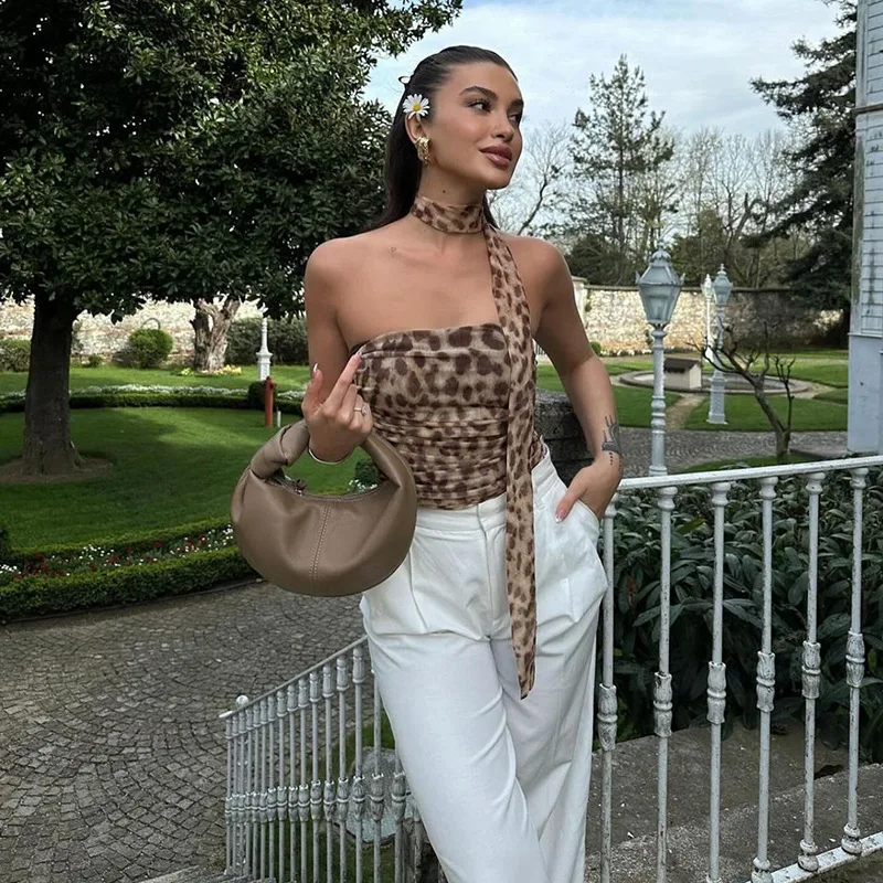 

Summer Elegant Lace Up Party Streetwear Women Camis Street buste Spaghetti Strap Tank Top Sexy Backless Bandage Skinny Crop Tops
