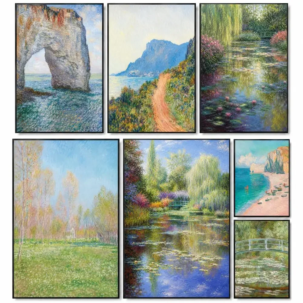 Artist Classic C-Claude Monet Poster Self-Stick Bedroom Dorm Office Gaming Room Studio Decor Gift