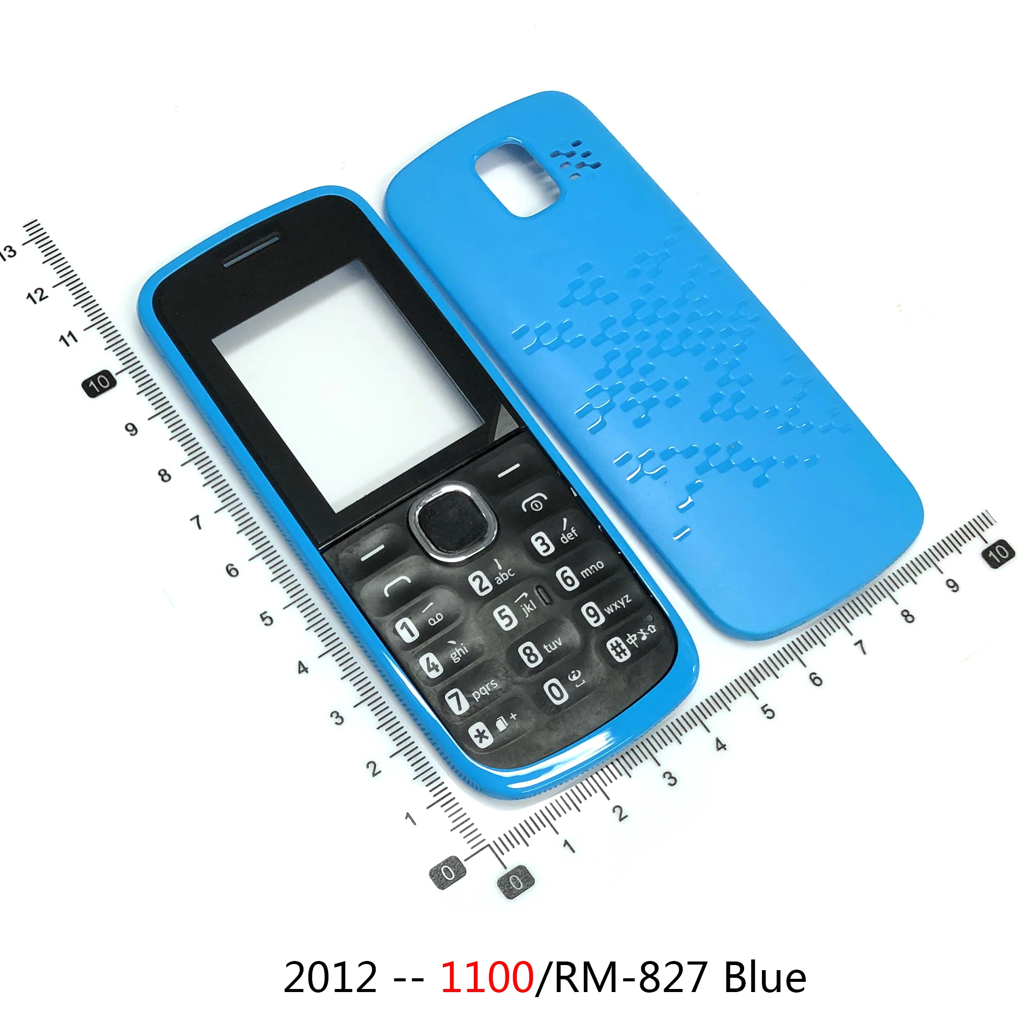 Phone Housing case For Nokia 1100 RM-827 112 C1 C1-02 C1-02i case Keypad Back Battery Mobile Phone Case Dual card version