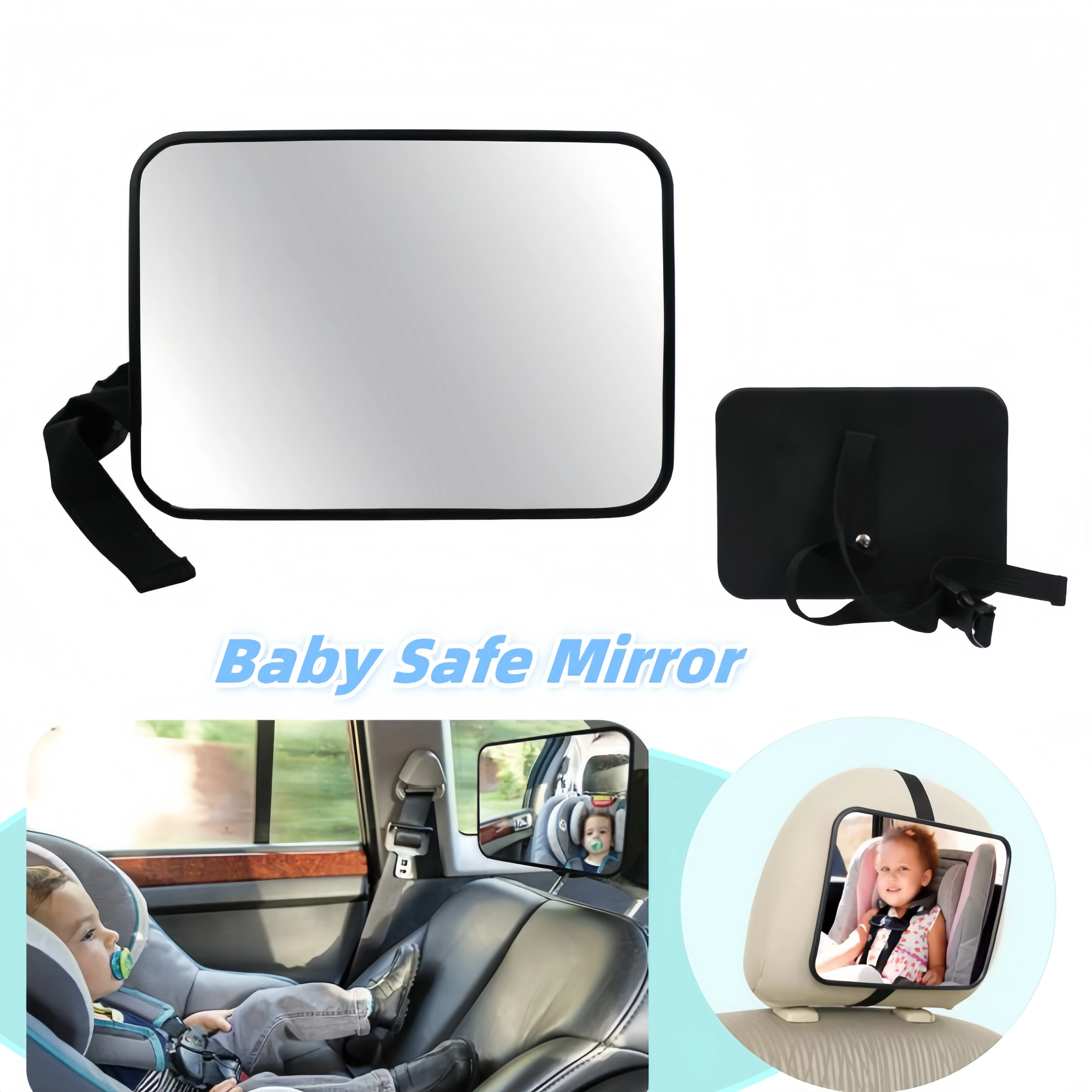 Adjustable Wide Angle Car Rear Seat Baby Mirror Safety Observation Mirror for Children Interior Rearview Mirror Auto Accessory