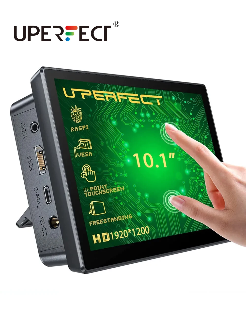 UPERFECT-pantalla táctil UPi06 Max Raspberry Pi 2 3 4 Modelo B Zero, Monitor portátil con estuche, Pantalla 16:9, 60Hz, USB, Kit de pantalla RasPi