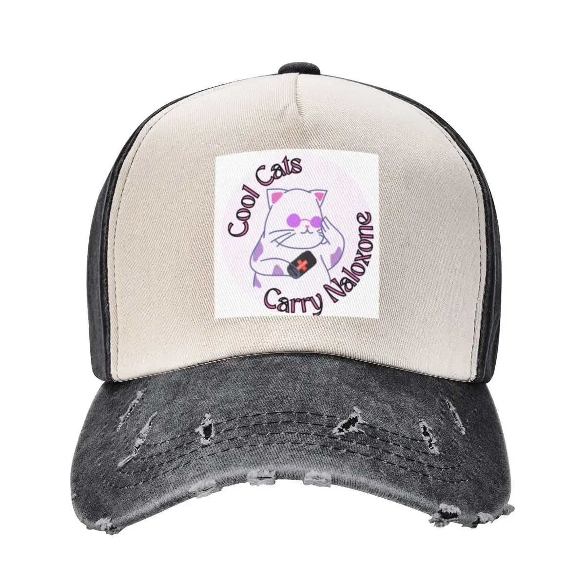 Cool Cats Carry Naloxone Baseball Cap Cosplay hiking hat Women's Golf Clothing Men's