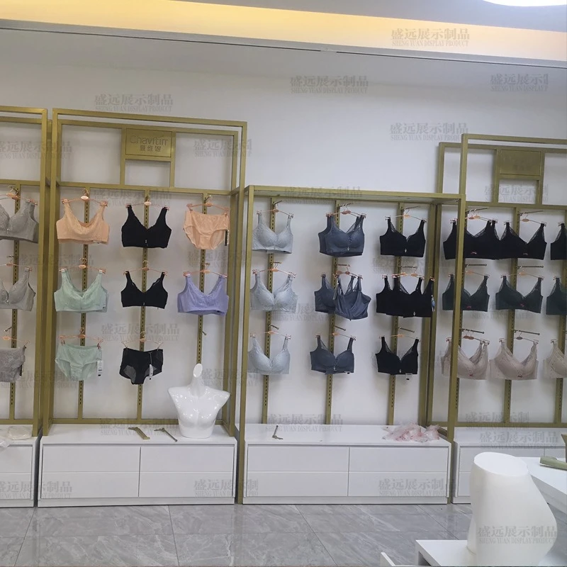 Underwear display rack, display cabinet against the wall, bra rack, underwear rack, whole store design, underwear store rack