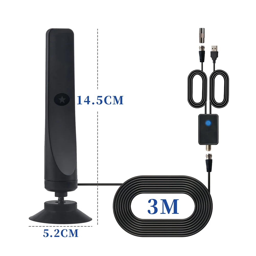 Antena interior HDTV Universal, amplificador de señal, fácil de usar, para el hogar y el dormitorio