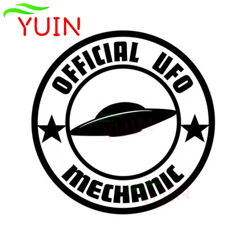 Personalized Official UFO Mechanic Funny Car Sticker Auto Parts PVC Fashion Window Decoration Anti-ultraviolet Exquisite Decal