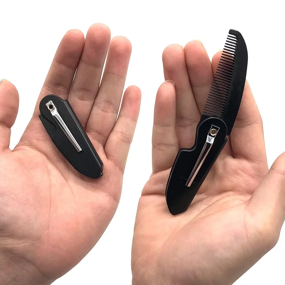 Folding Portable Pocket Clip Beard Moustache Comb