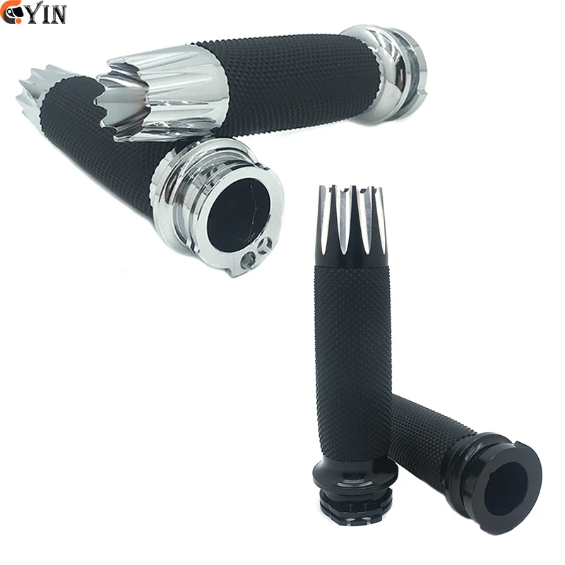 

For Harley-Davidson Dyna 883 1200 Customized Sports Car Motorcycle Hand Grips Flame Black Chrome Plated Comfortable Grip Gloves