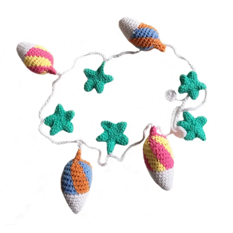 Nordic Style Creative Hand-woven Cartoon Ice Cream Star Pendant Baby Room Wall Decoration