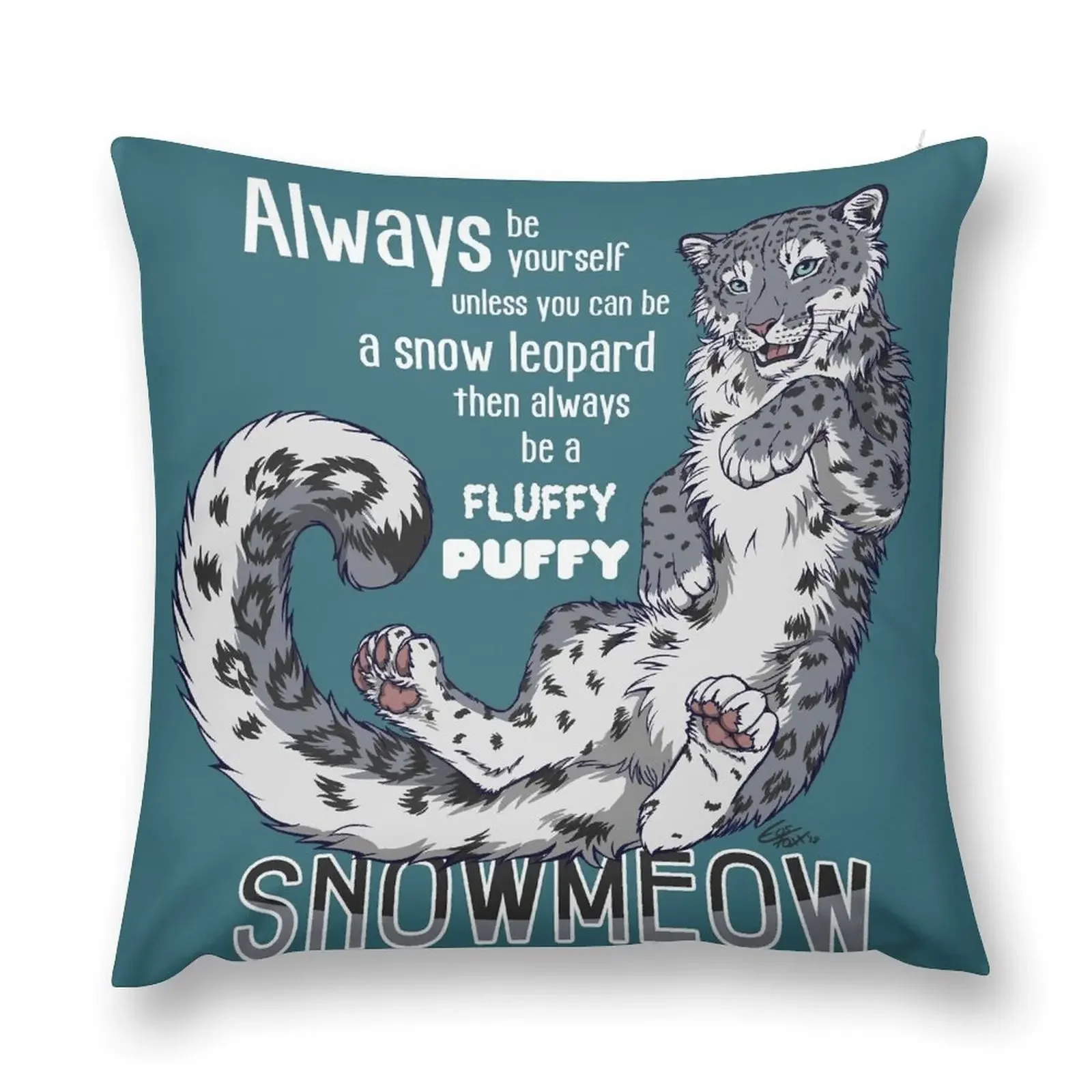 

Always be snow leopard Throw Pillow Decorative Cushions For Living Room Pillowcase Christmas Covers pillow