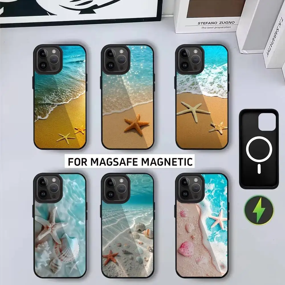 

Cute S-Starfish D-Design S-Shiny Phone Case For iPhone17,16,15,14,13,12,11 Plus,Pro Magnetic with Magsafe Wireless Charging