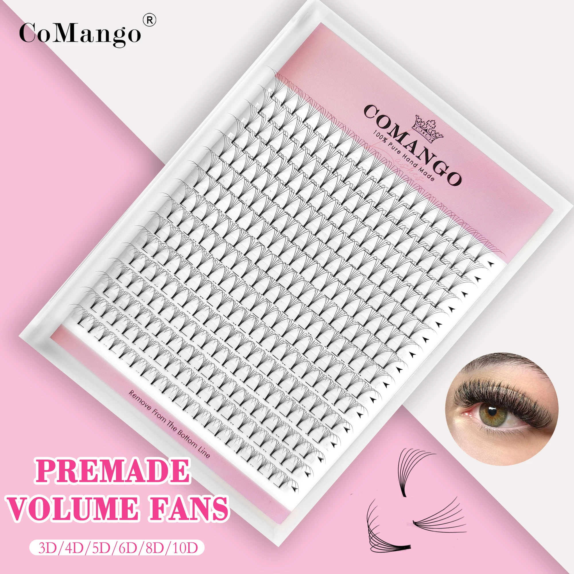 CoMango 320 Ventagli precostituiti 3d 5d 6d 10d Volume Russo Visone Ciglia Soffici Cluster Ciglia Lifting Spedizione Veloce Wispy Lashes Blister