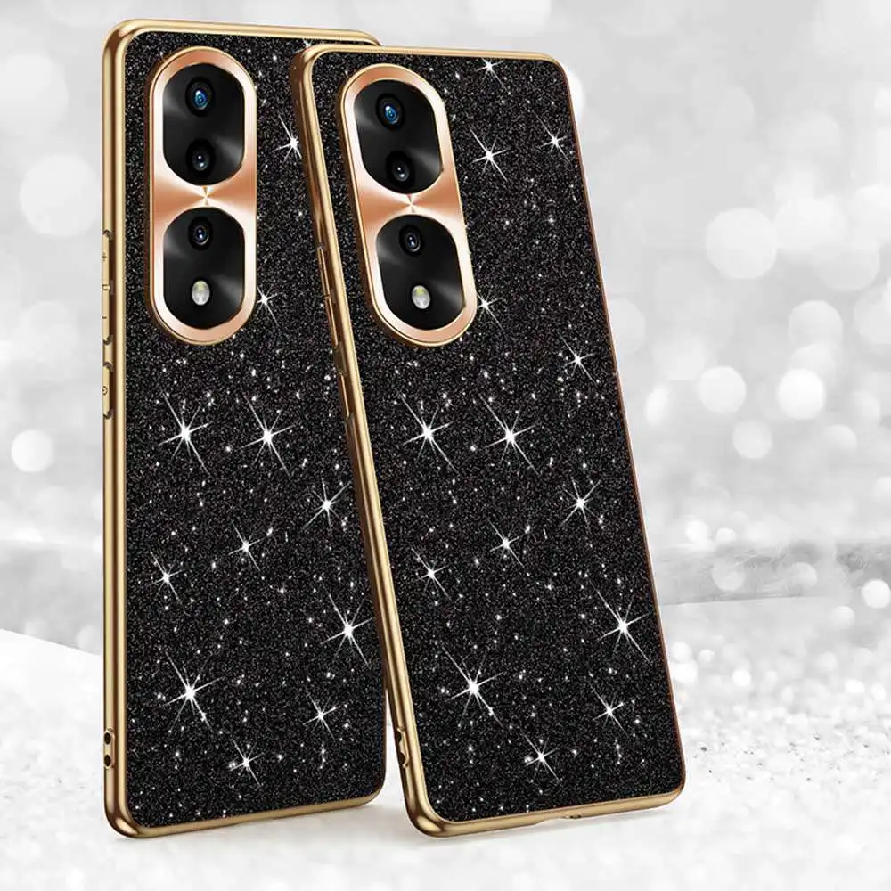 

Glitter Case For Huawei Honor 70 Pro Plus Case Blingbling & Plating Coque For Honor 70Pro Cover Soft Phone Protector