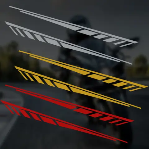 1 Pair Motorcycle Front Fender Body Universal Stickers Moto Body Reflective Vinyl Decals Accessories 28x2cm