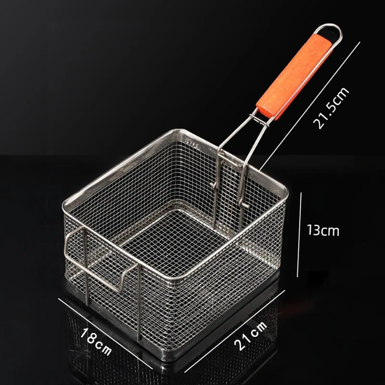

Commercial Fry Basket French Fries Holder Food Strainer Hanging Stainless Steel for Onion Rings Chips Kitchen Chicken Wing Home