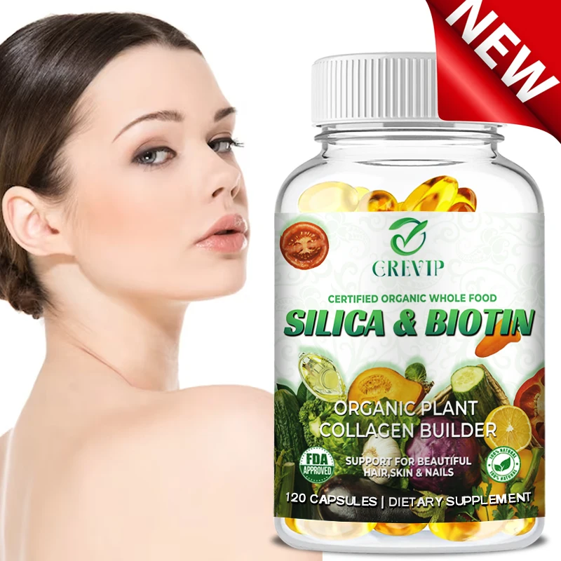 

Vegan Collagen Supplement - Biotin - Skin, Hair, Nails and Joint Support - 120 Capsules