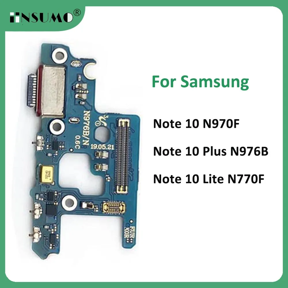 

iinsumo USB Charger Dock Connector Charging Port Microphone Flex Cable For Samsung Note 10 Plus Lite N770F N970F N976B