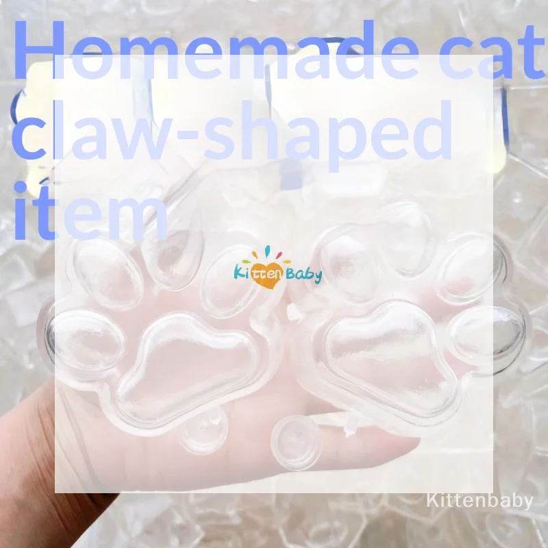 1/5PCS Kawaii Cat Paw Hollow Skin Clear DIY Stress Relief Squeeze Toy Simulated Air Filled Slow Rebound Sensory Ball Gift
