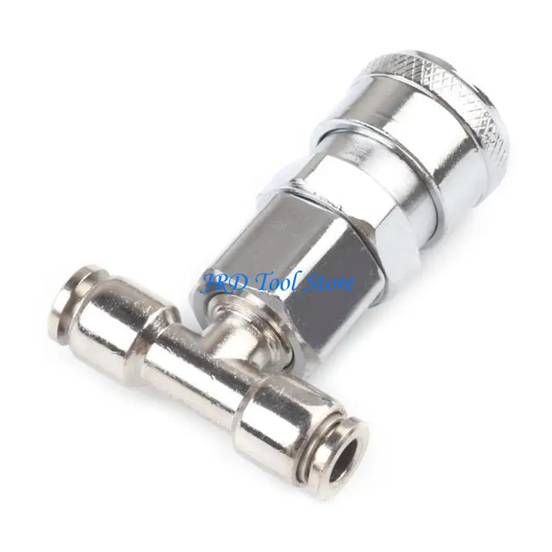 A2UD Truck Air Line Three-Way Quick Fitting with Attachment Point for Hose Service Tasks, Includes 1 Fitting Assembly