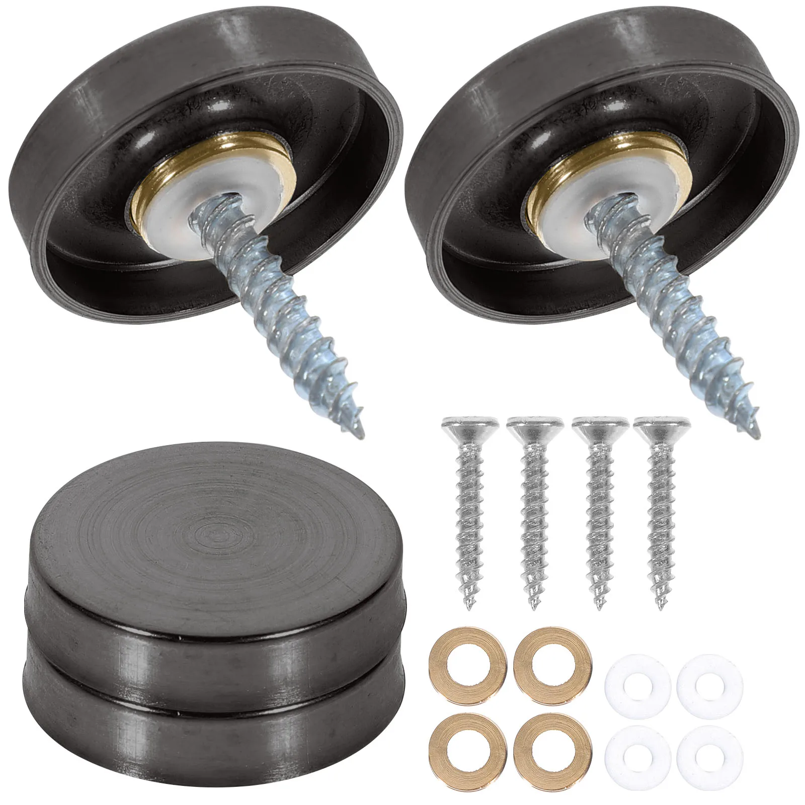 

20pcs Decorative Cover Caps Stainless Steel Mirror Nail Sign Screw Cap 304 Rose Gold 22MM Glass Furniture Mounting Hardware