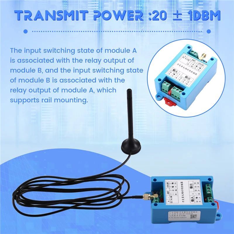 

N05R Switching Modules Wall-Mounted Remote Switching 433M Data Transmission Radio Agriculture Urban Power Generation
