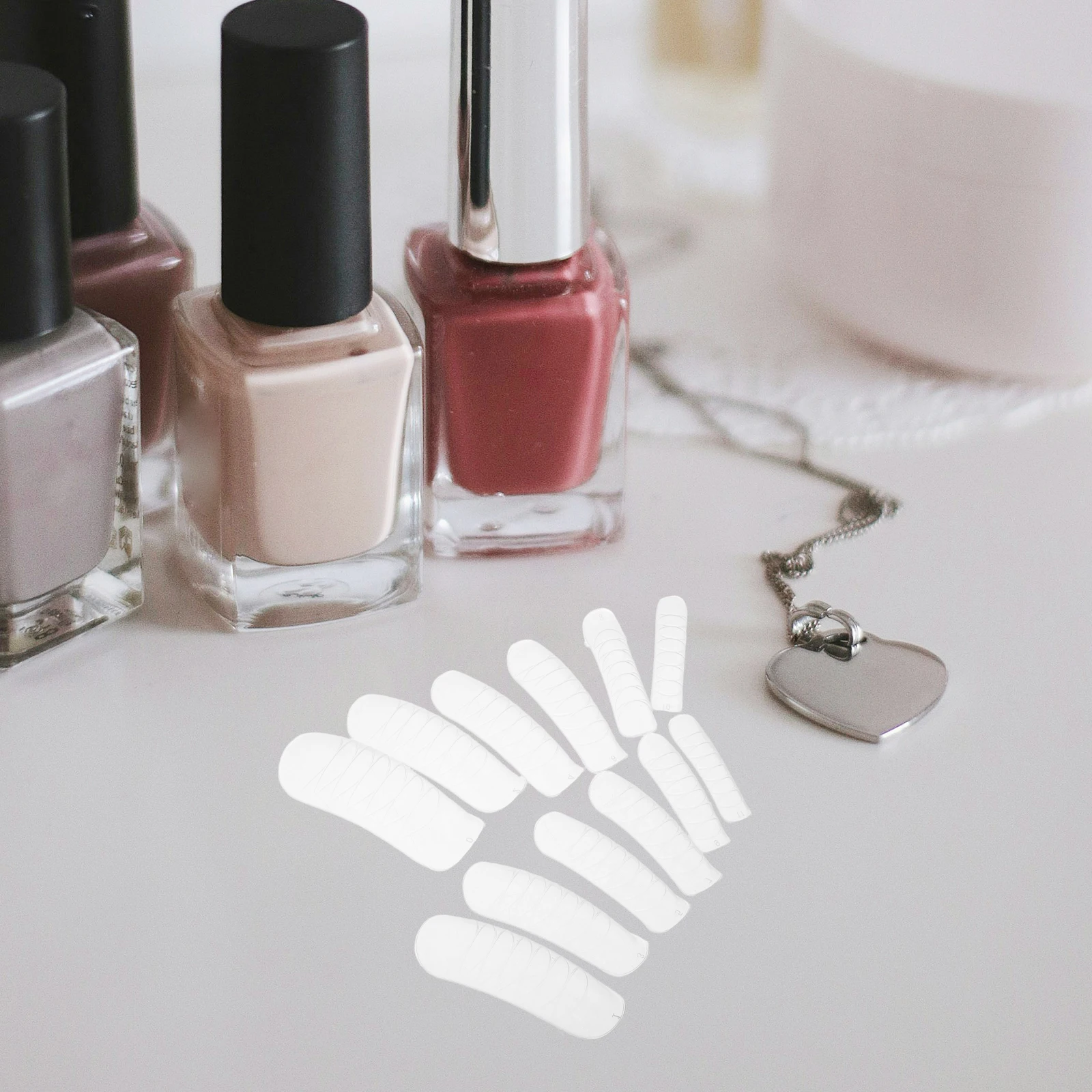 

240 Pcs Clear Nail Extension Forms Tips Plastic Manicure Glue Curved Extending Nails