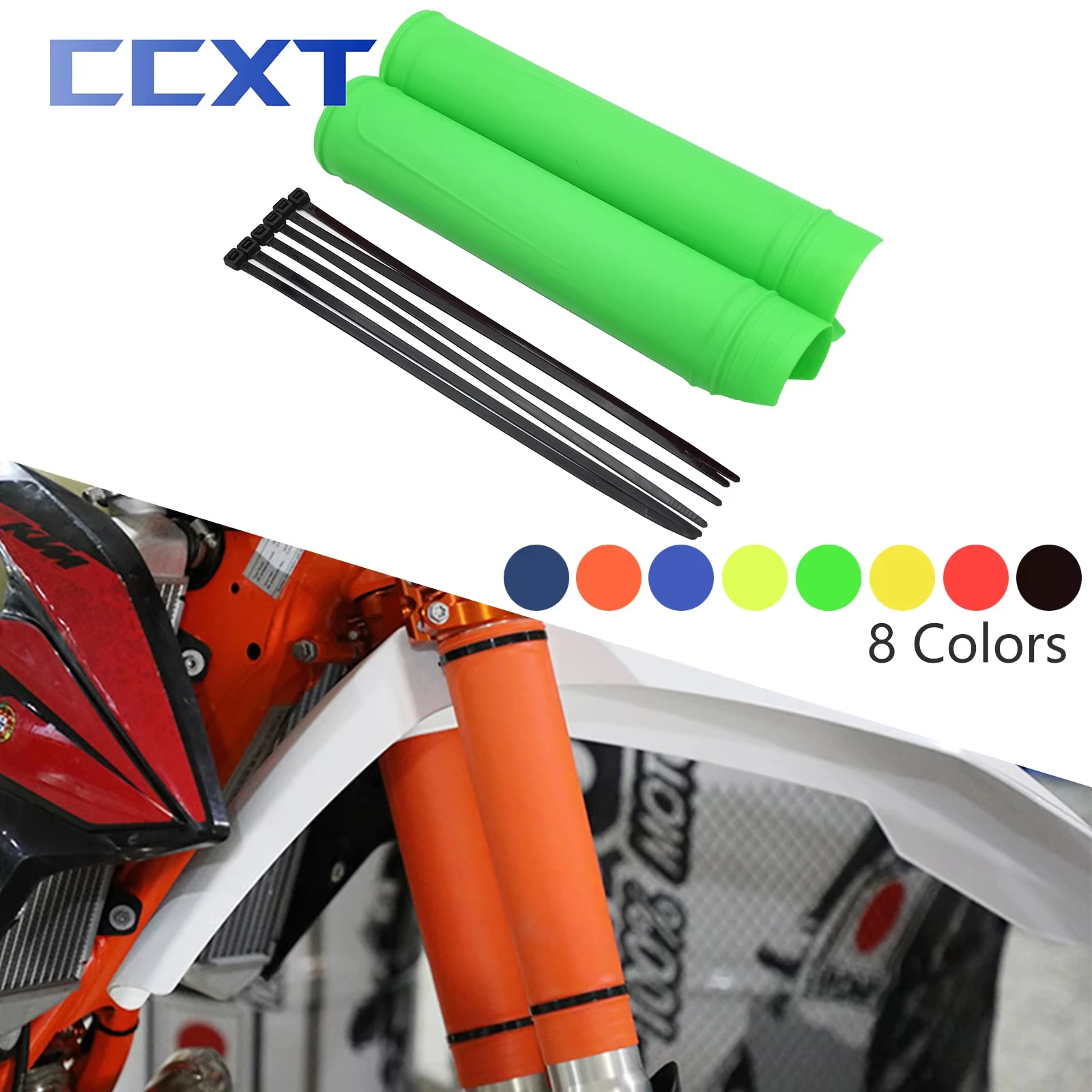 

Пластиковая крышка вилки, защита амортизатора для 125-50 KTM Honda Kawasaki Suzuki Yamaha, мотоцикл, мотокросс, квадроцикл, универсальный