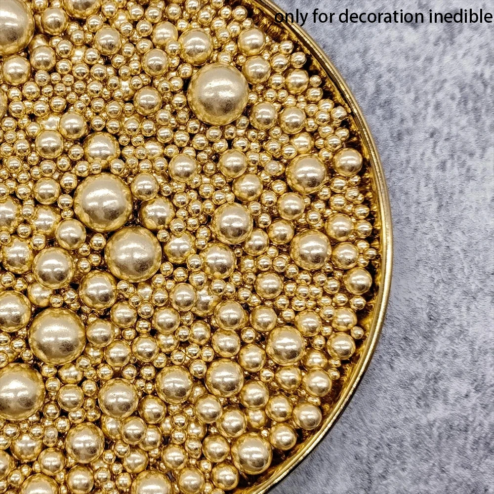85 g goldener Perlen-Kuchenaufsatz für Geburtstag, Hochzeit, Valentinstag, Party, DIY-Kuchendekoration, nicht essbar, nur zur Dekoration – Detail 11