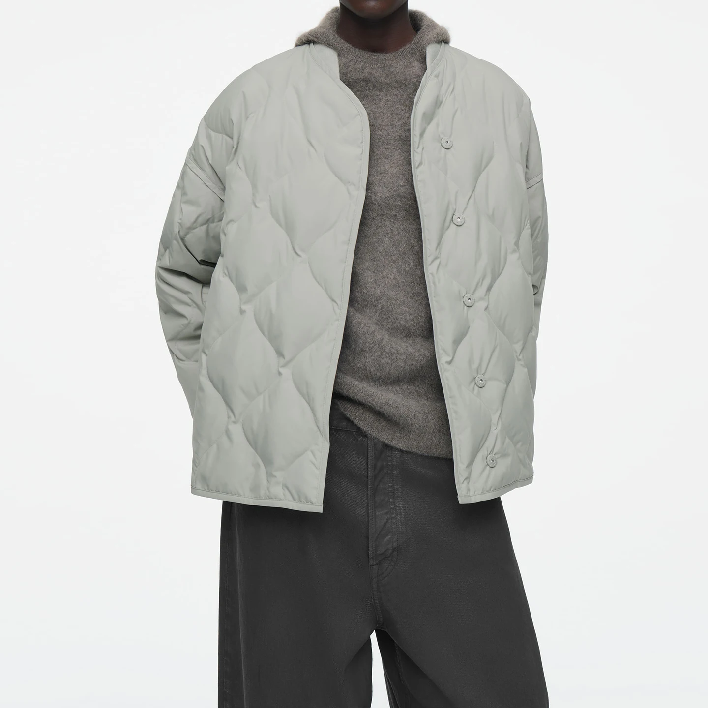 

Модная стеганая верхняя одежда, женская весенне-осенняя текстура с ромбовидным узором, длинное пальто с бейсбольным воротником Sve