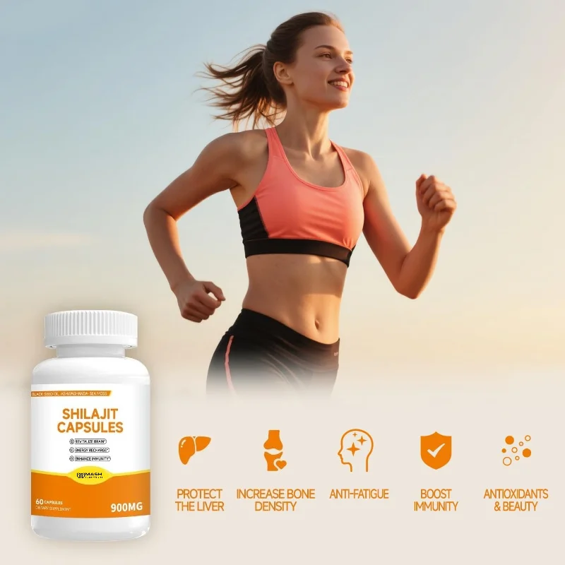 Seaweed and Silajit Capsules -5-in-1 Seamoss Shilajit Combination Contains Bladder, Burdock Root, and Black Pepper