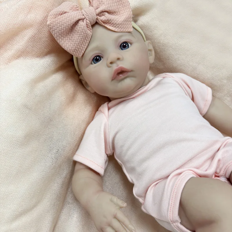 

19-дюймовая мягкая кукла Reborn Baby Doll Луг, 100% 3D кожа ручной работы с видимыми венами, коллекционная художественная кукла, Рождественский подарок