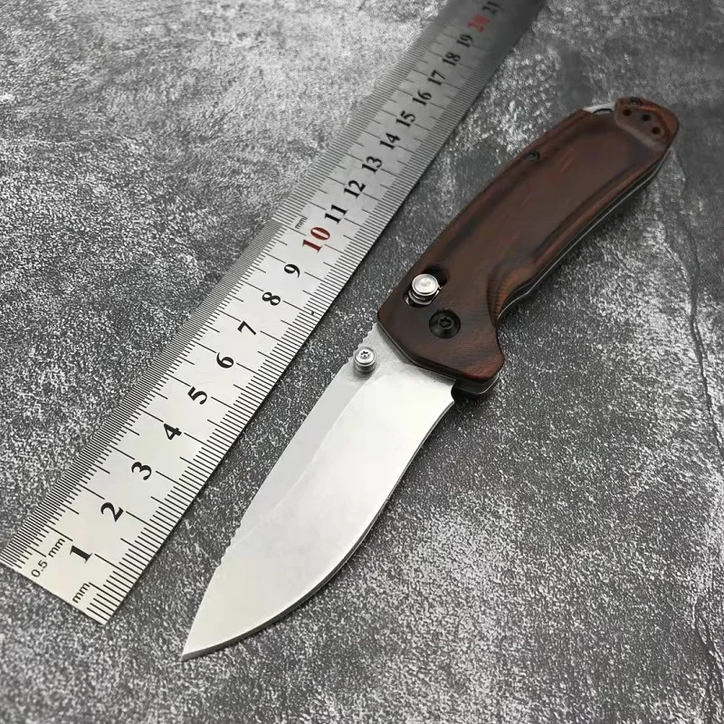 

BMutterfly Outdoor Camping Knife 15031 Wooden Handle 8C13MOV Steel Survival Portable Folding Knife