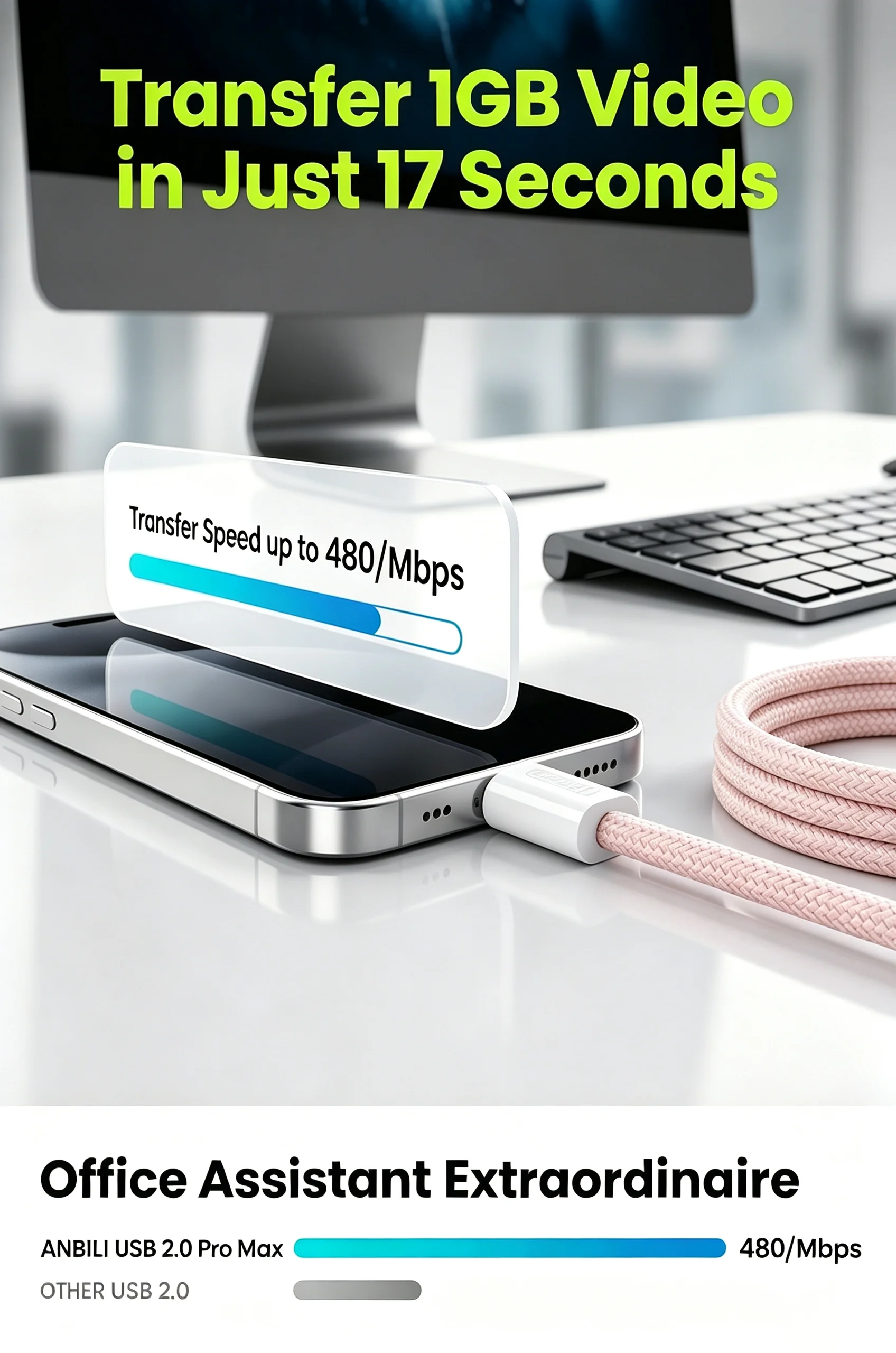 NNBILI 10 Stück 60W USB Typ C zu USB C Kabel für iPhone 17 Schnellladekabel für Macbook Samsung Xiaomi USB C Kabel 0,5M/1M – Detail 2