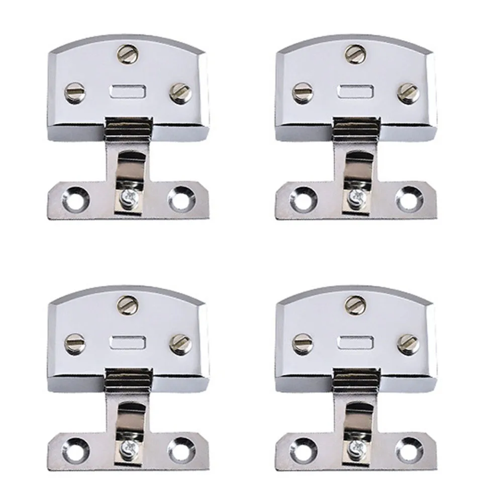 Glass Door Hinges Clamp 4pcs Adjustable Set for Bathroom Shower Cabinets Zinc Alloy Suitable for Glass Panels 5 8mm